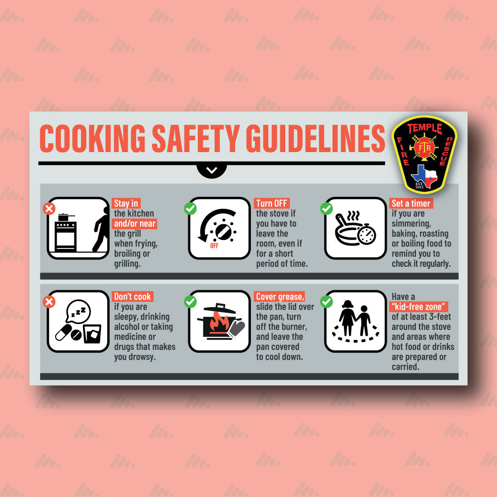 5x8 Cooking Safety Magnets