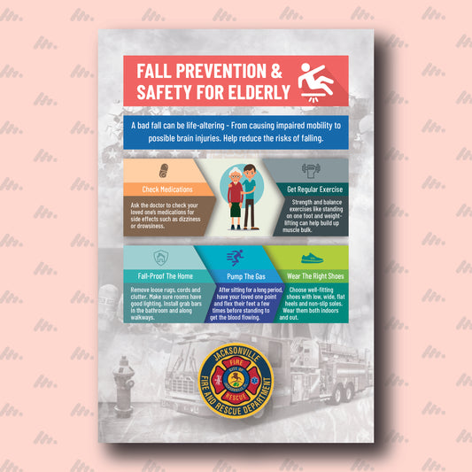 5x8 Senior Fall Prevention Magnets