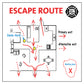 4x4 Escape Route Magnets