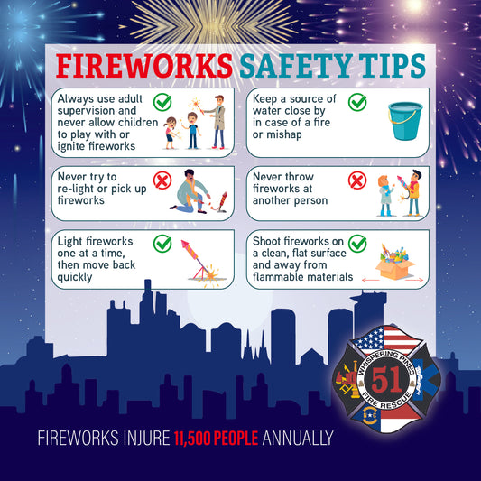 4x4 Fireworks Safety Magnets
